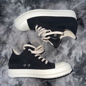 RICK OWENS DRKSHDW
contrast toecap lace-up sneakers
